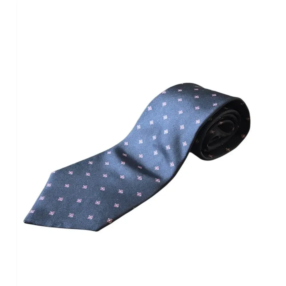 VTG Christian Dior All Silk Necktie Italy Woven USA Made Foulard Tie